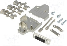 MHDM35-15-DBS-K, Разъем D-Sub; PIN: 15; вилка; "мама"; угловой; пай