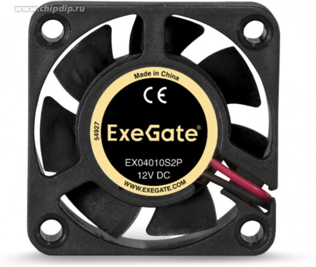 EX04010S2P, Вентилятор 40x40x10 мм, подшипник скольжения, 2pin, 5500RPM, 22dBA EX04010S2P, Вентилятор 40x40x10 мм, подшипник скольжения, 2pin, 5500RPM, 22dBA