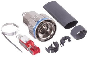 35498N, Modular Connectors / Ethernet Connectors Sz 19 Plg Kit w/ EMI Backshell Wire 1.6m