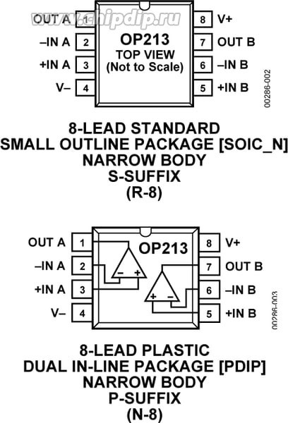 OP213FPZ, Операционный усилитель с однополярным питанием, нулевым дрейфом [DIP-8]