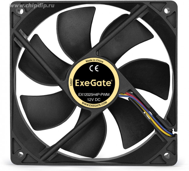 Exegate EX283392RUS Вентилятор ExeGate E12025H4P-PWM, 120x120x25 мм, гидродинамический, 4pin, PWM, 24dBA Exegate EX283392RUS Вентилятор ExeGate E12025H4P-PWM, 120x120x25 мм, гидродинамический, 4pin, PWM, 24dBA