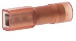 FDFNYD1-110(8), Гнездо ножевое 2,8мм изолированное красное под обжим