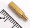 Стойка для печатных плат латунная М2, высота 9 мм (папа-мама)