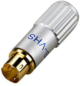 1-418G, разъем mini DIN 4 контакта (s-vhs) штекер металл "позол." до 7.5мм