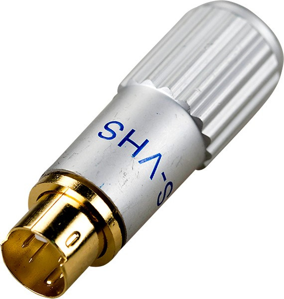 1-418G, разъем mini DIN 4 контакта (s-vhs) штекер металл "позол." до 7.5мм