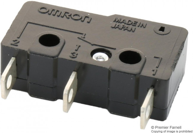 SS-10, Микропереключатель, Субминиатюрный, Контактный Плунжер, SPDT, Пайка, 10 А