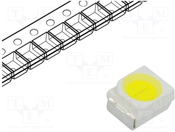 LL-R3528WC-W2-1D, LED; SMD; 3528,PLCC2; white cold; 1000?1400mcd; 120°; 20mA; 95mW LL-R3528WC-W2-1D, LED; SMD; 3528,PLCC2; white cold; 1000?1400mcd; 120°; 20mA; 95mW