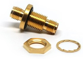 132422, RF Connectors / Coaxial Connectors SMASrtJack1.13mmCbl BulkhRearMnt,IP67