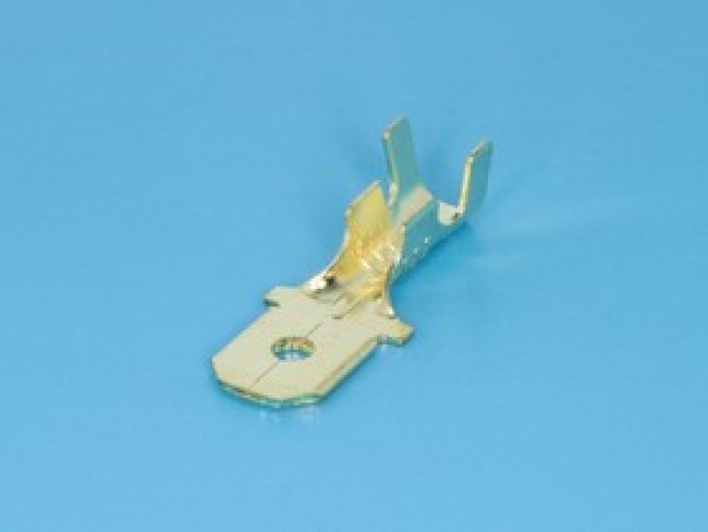 TA-3.5MO, Клемма ножевая 6,3мм, вилка на провод 2,5-4,0мм, кратно 100шт.