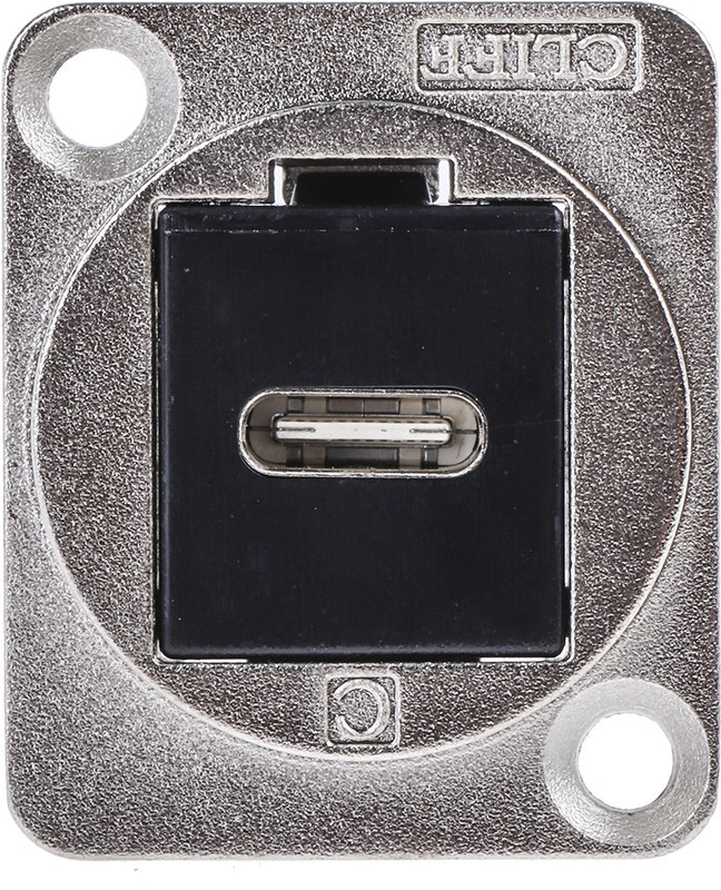 Straight, Panel Mount, Female to Male Type C USB Connector Straight, Panel Mount, Female to Male Type C USB Connector