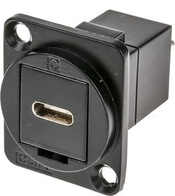 Straight, Panel Mount, Female to Male Type C USB Connector Straight, Panel Mount, Female to Male Type C USB Connector