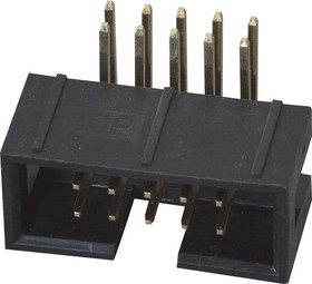 BH-10R (DS1013-10R) (IDC-10MR), Вилка на плату угловая 10pin 2.54мм