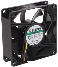 PF80251V1-G99-A, Вентилятор осевой, 12В DC, 80x80x25мм, подшипник Vapo, 101,4куб.м/ч, 44,7дБА