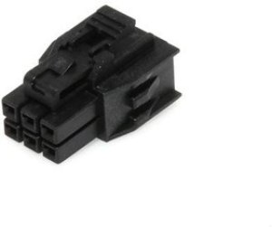 105308-1206, Headers &amp; Wire Housings NanoFit TPA Recp Hsg Dual Row 6Ckt Blk