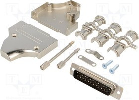 MHDM35-25-DBP-K, Разъем D-Sub; PIN: 25; вилка; "папа"; угловой; пай