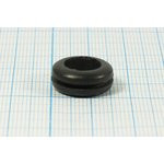 Изоляционная втулка проходная 9,5x6,4x1,6x12/16, материал резина, черный, GM9