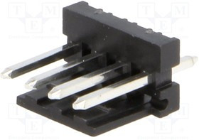 MTSS156-4-D, Гнездо, провод-плата, "папа", PIN: 4, 3,96мм, THT, MAS-CON, луженые