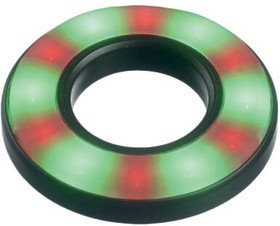 QH19028RGC, Apem Green Halo LED Indicator, 12 a 24 V dc, 19.1mm Mounting Hole Size, Lead Wires Termi