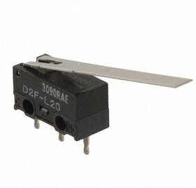 D2F-L20, Basic / Snap Action Switches StainlessSteel Hinge Lever SPDT Thru-Hol