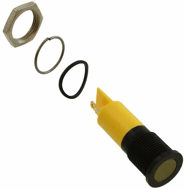 Q14F1BXXY12E, LED Panel Mount Indicators INDICATOR 12V 14MM FLUSH YELLOW