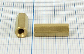 Стойка для печатных плат PCHSS-15, латунь, M3; Q-4934 стойка L15,0\М3\S5\лат\ проходная\PCHSS