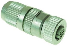 21032812405, Разъем Кабеля, Серия HARAX, M12, Female, 4 Positions, IDC / IDT Гнездовой, Прямой Монта