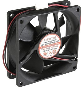 EC8025HH12B, Вентилятор 12В, 80х80х25мм , подш. качения, 3500 об/мин