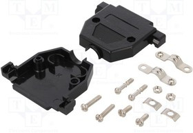 CCOV25-SC-BK, Корпус: для разъемов D-Sub, D-Sub 25pin, D-Sub HD 44pin, прямой
