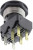 1241.6924.1124000, Pushbutton Switches Dbl Pole 5A 125VAC 19MM RI SF BL