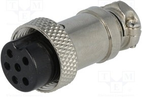 MIC326, Вилка; микрофонный; "мама"; PIN:6; на провод; прямой