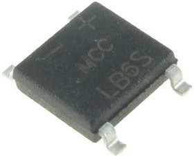 LMB6S-TP, Диодный мост: однофазный, Urmax: 600В, If: 1А, Ifsm: 30А, LMBS, SMT