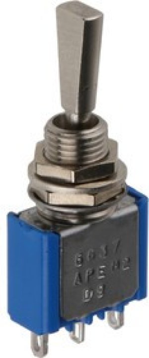 5637A9, Rotary Switch, Panel Mount, (On)-Off-(On), SPST, Solder Terminal