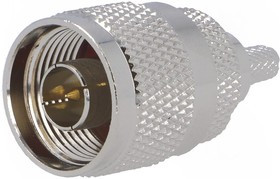 NC-004, Вилка, N, "папа", прямой, RG58, 5,2мм, вдавливание, обжим, позолота