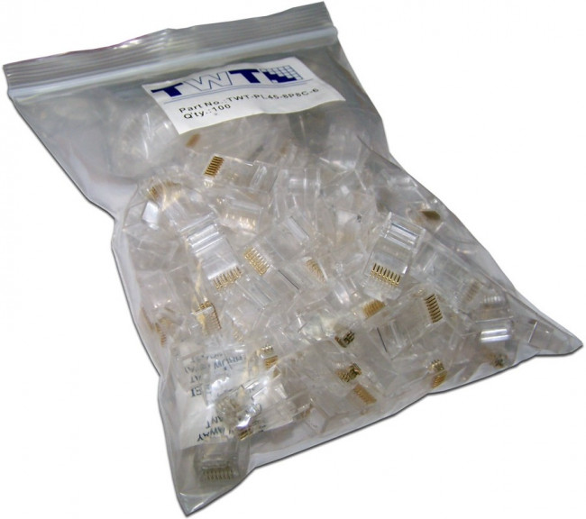 Коннектор Lanmaster (TWT-PL45-8P8C-6) UTP кат.6 RJ45 прозрачный (упак.:100шт)