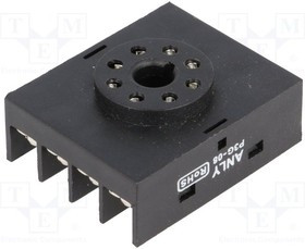 A-08, Аксес.для реле: панелька, PIN: 8, на панель, octal