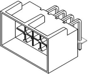 44428-1602, Headers & Wire Housings R.A. RECPT 16P gold w/snap-in pegs 44428-1602, Headers & Wire Housings R.A. RECPT 16P gold w/snap-in pegs
