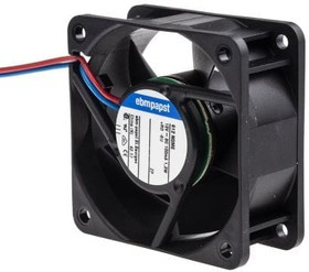 612NGME, DC Fan Axial Sintec-Sleeve Bearing 12V 8V to 15V 20.6CFM 28dB 60 X 60 X 25.4mm