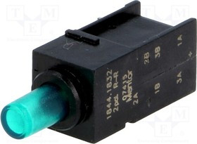 1844.1832, Переключатель: кнопочный, Пол: 2, DPDT, 0,5A/60ВAC, 0,5A/60ВDC