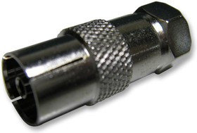 MC002860, РЧ/Коаксиальный адаптер, F, Штекер, PAL, Гнездо, Прямой Переходник с Гайкой