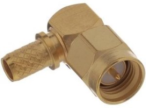 R125176000W, RF Connectors / Coaxial Connectors SMA / RIGHT ANGLE PLUG CRIMP OR SOLDER TYPE CABLE 5/50 D