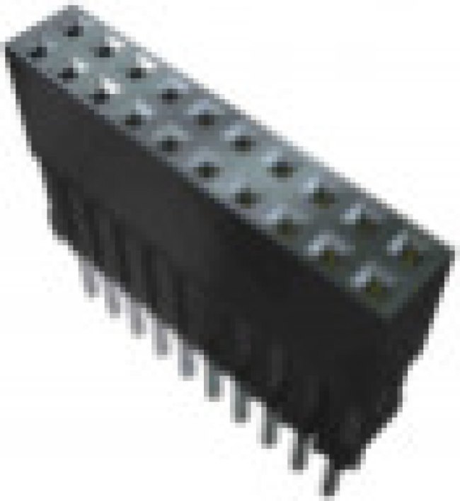 ESQ-125-14-L-D, PC / 104 Connectors Elevated Socket Strip, 0.100" Pitch