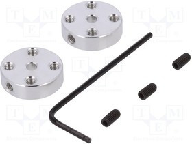 POLOLU-1996, Крепление колеса, Ось: гладкая, Кол-во шт: 2, Диам.вала: 3мм POLOLU-1996, Крепление колеса, Ось: гладкая, Кол-во шт: 2, Диам.вала: 3мм