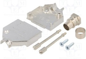 DTZK15-CZK9.5-K, Корпус для разъемов D-Sub, D-Sub HD 26pin,D-sub 15pin, прямой