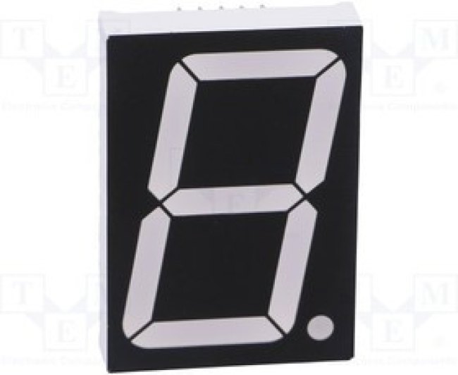 OPD-S15012LR-BW, Дисплей: LED, 7-сегментный, 38,1мм, 1,5", II.зн: 1, красный, 60мкд OPD-S15012LR-BW, Дисплей: LED, 7-сегментный, 38,1мм, 1,5", II.зн: 1, красный, 60мкд