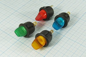 Выключатель рычажный, 220В, 6А, ON-OFF, d20, с подсветкой зеленой, 3T, MIRS101-9H; №1804 G ПРыч\220В\ 6А\ON-OFF\d20\ILзел\ 3T\MIRS101-9H\