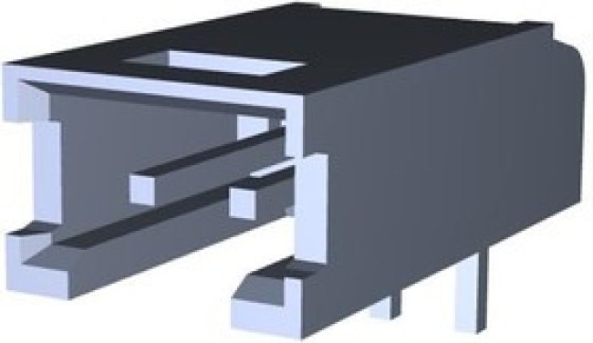 280377-2, Conn Wire to Board HDR 2 POS 2.54mm Solder RA Thru-Hole Box