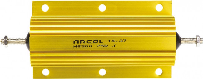 HS300 75R J, 75 300W Wire Wound Chassis Mount Resistor HS300 75R J ±5% HS300 75R J, 75 300W Wire Wound Chassis Mount Resistor HS300 75R J ±5%