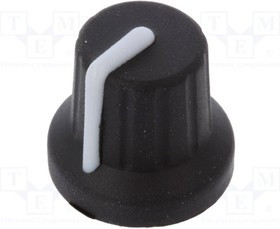 FC72606S, Rotary Knob Black ø16mm Grey Indication Line