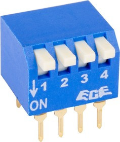 SWD3-4 (ВДМ1-4) (L-KLS7-DP-04-B-00 DIP), Переключатель DIP угловой, 4 контактных групп