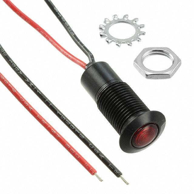 CNX_480_1_RTP_12, LED Panel Mount Indicators Red, Black Body CNX 480 1 RTP 12